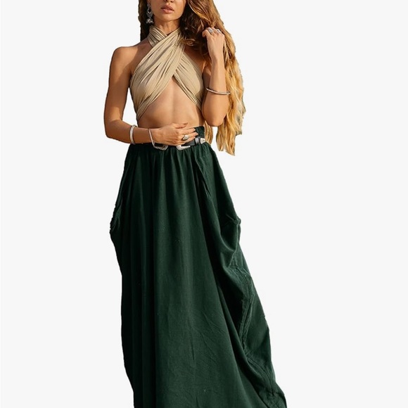 Elegant Green Women's Skirt - Picture 4 of 5